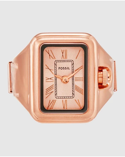 Fossil - Raquel Ring Rose Gold Tone Analogue Watch