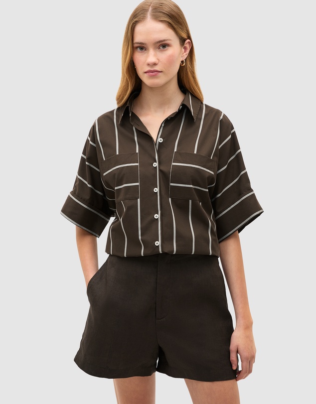 Seed Heritage - Cotton Stripe Pocket Shirt
