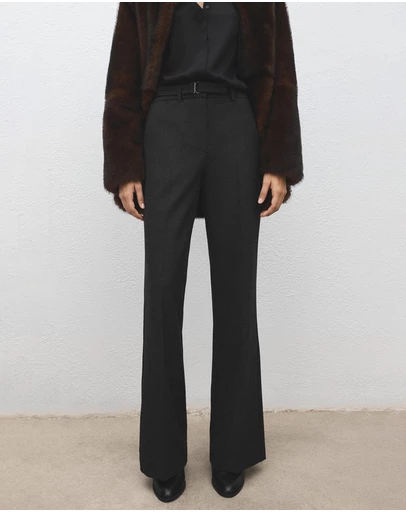 M.N.G - Belt Straight-Fit Trousers