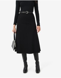 Forcast - Adele Side Panel Midi Skirt