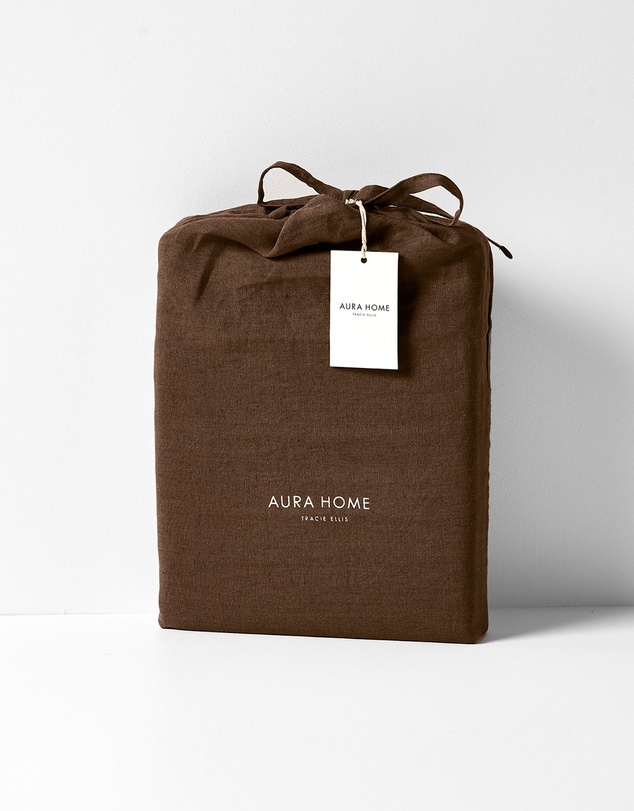 Aura Home - Emile Linen Flat Sheet
