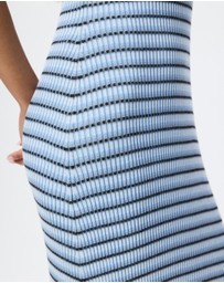 & Other Stories - Striped Rib-Knit Midi Dress