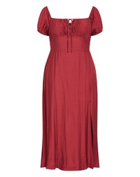 City Chic - Plus size Abbigail Split Maxi Dress - sienna
