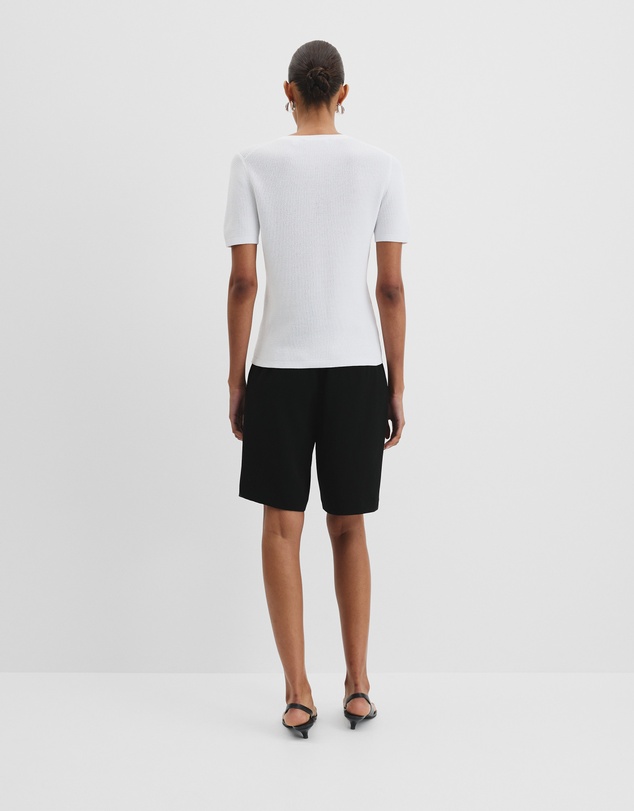 Country Road - Waffle Short Sleeve Button Knit