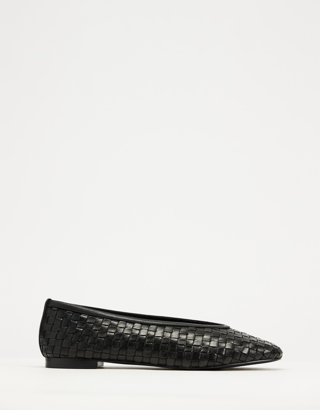 AERE - Woven Leather Ballet Flats