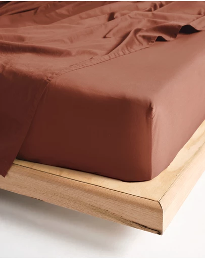 Linen House - Augusta 500TC Cotton Sateen Fitted Sheet 50cm