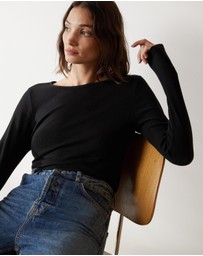 Atmos&Here - Organic Cotton Ribbed Long Sleeve Top