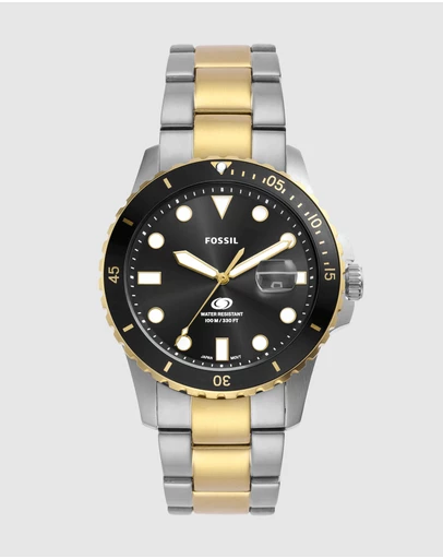 Fossil - Fossil Blue Dive Two Tone Analogue Watch