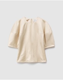 & Other Stories - Satin Puff-Sleeve Top
