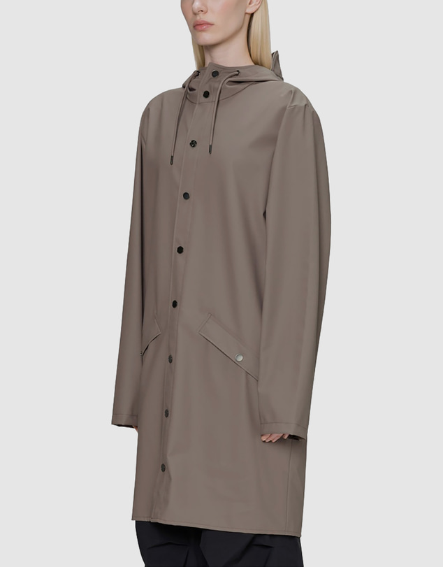 RAINS - Women's Long Jacket Waterproof Raincoat Cinder