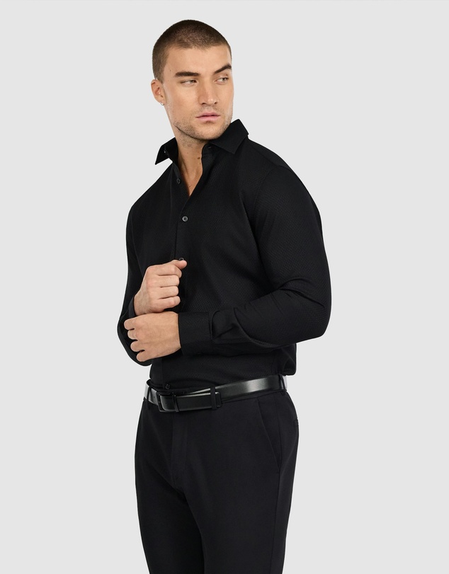 Tarocash - Cy Slim Textured Bamboo Shirt