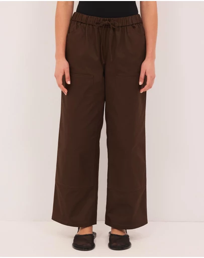 Calli - Panelled Cotton Twill Pants