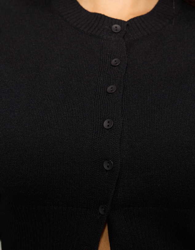 Dazie - Mira Cinched Waist Button Up Cardigan