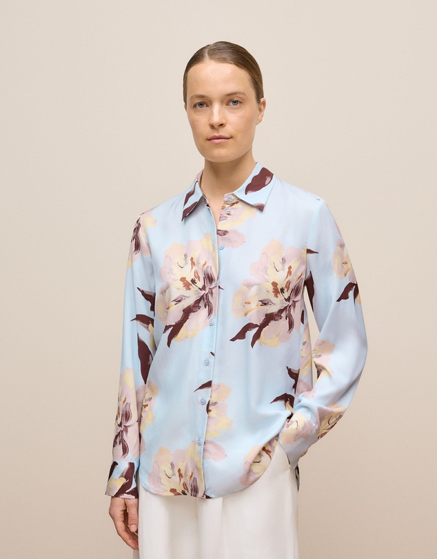 Trenery - Camellia Long Sleeve Shirt in Soft Blue