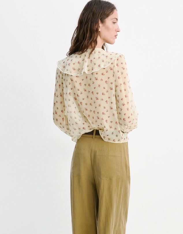 M.N.G - Ruffled Floral Blouse