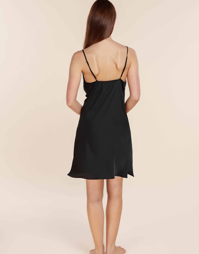 Gingerlilly - Azalia Silky Satin Short Chemise