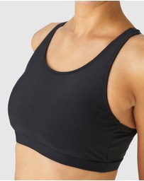 Modest Mermaid - Jet Black Bikini crop top