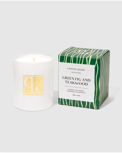 Caitlin Louise Collection - Green Fig and Teakwood Candle