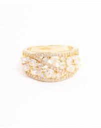 Lovisa - Gold Plated Mixed Stone Cubic Zirconia Ring