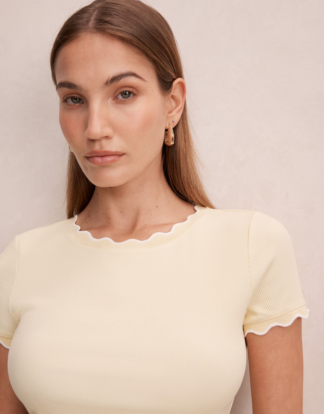 Forever New - Rebecca Scallop Trim T-shirt