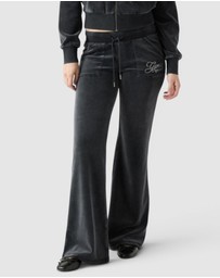 GUESS Originals - Guess Originals Eco Rhinestone Velour Sweatpants