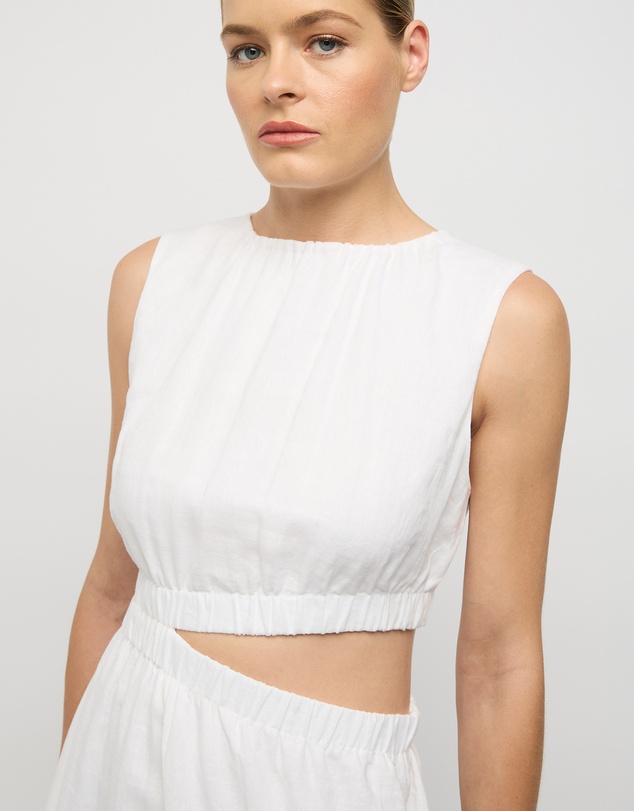 FRIEND of AUDREY - Camile Linen Cut-out Dress