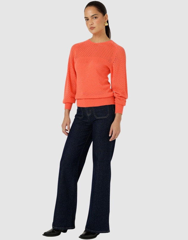 SACHA DRAKE - Long Sleeve Ripple Knit Top
