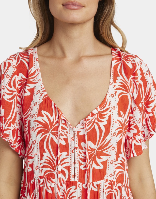 Billabong - Womens Row Of Palms Tiered Mini Dress