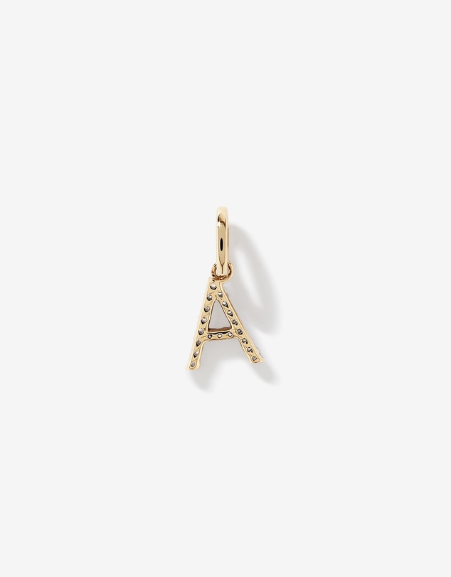 Michael Hill - Diamond Letter A Initial Pendant in 10kt Yellow Gold