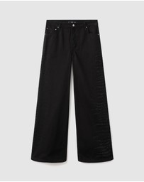 M.N.G - Wide-Leg Jeans With Rhinestones