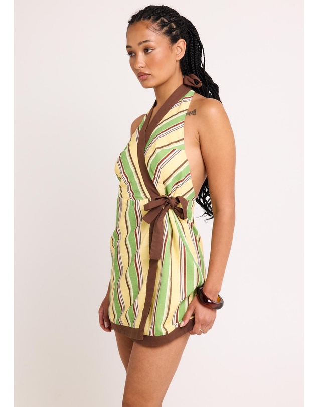 Subtitled - Avalon Halter Wrap Mini Dress