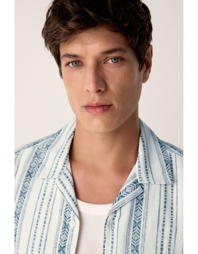 NEXT - Short Sleeve Textured Stripe Shirt