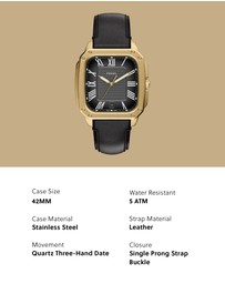 Fossil - Crosby Black Analogue Watch