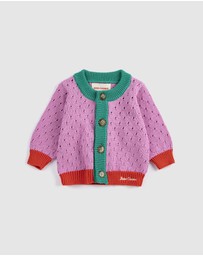 Bobo Choses - Colour Block Open Work Cardigan - Babies