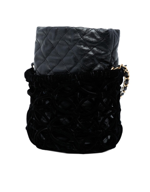 Pre-Loved by Azura Reborn - Pre-Loved Braided Velvet Goatskin Drawstring Bucket