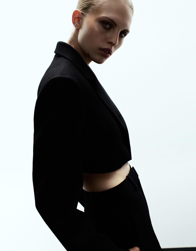M.N.G - Wool Cropped Suit Jacket