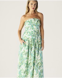 MOS The Label - Tara Print Strapless Dress