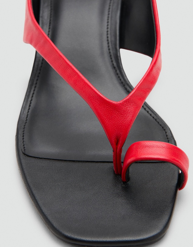 M.N.G - Heeled Leather Sandals with Straps