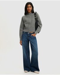 Cotton On - Lotus Cinched Zip Knit