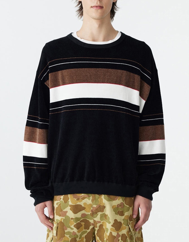 Bassike - Velour Crew Neck Knit