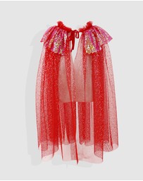 Pink Poppy - Twinkling Sequin Trim Cape