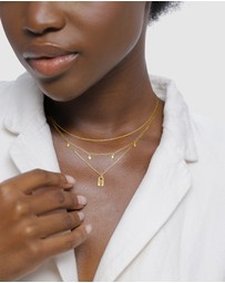 Elli Jewelry - Necklace Layer Disc 925 Sterling Silver Gold-Plated