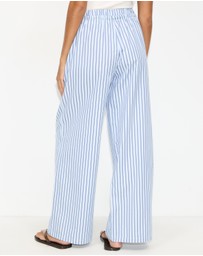 Dazie - Nina Stripe Double Waist Band Pants