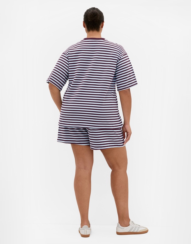 City Chic - Claire Stripe Oversized Tee