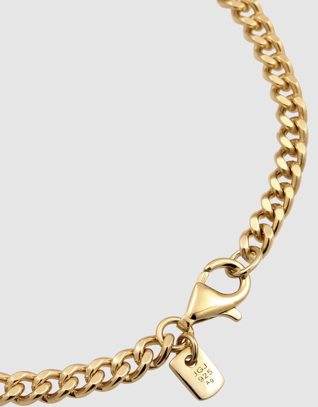 Kuzzoi - ICONIC EXCLUSIVE - Green Enamel ID Bar Bracelet in Gold-Plated 925 Silver