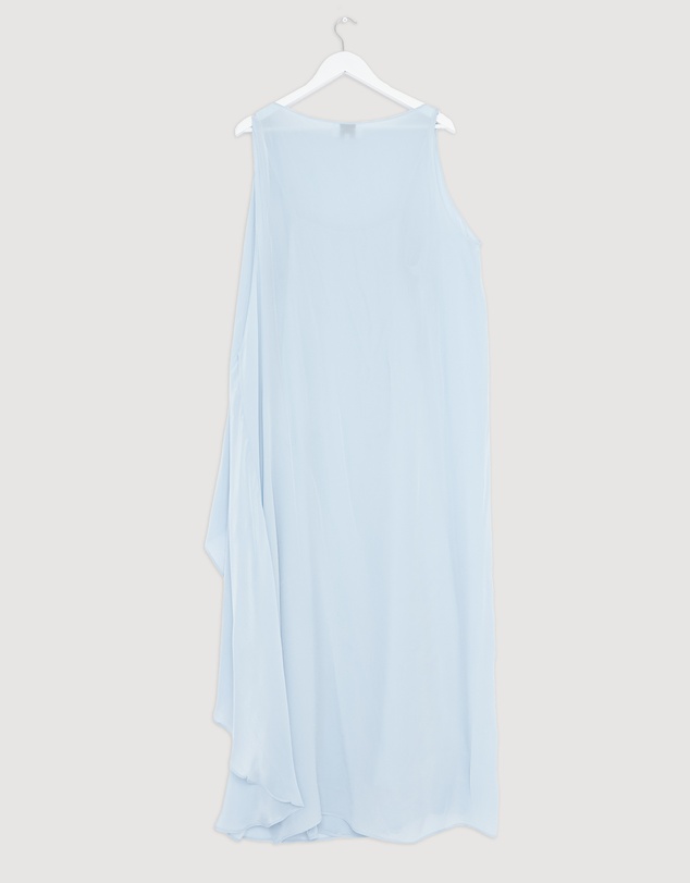 Revibe - Repaired Minima Esenciales Hallie Sheer Viscose Draped Maxi Dress - AU 14