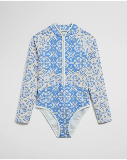 Country Road - Teen Long Sleeve Floral Swimsuit