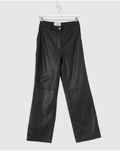Revibe - Repaired Minima Esenciales Anica Leather Pants - AU 8