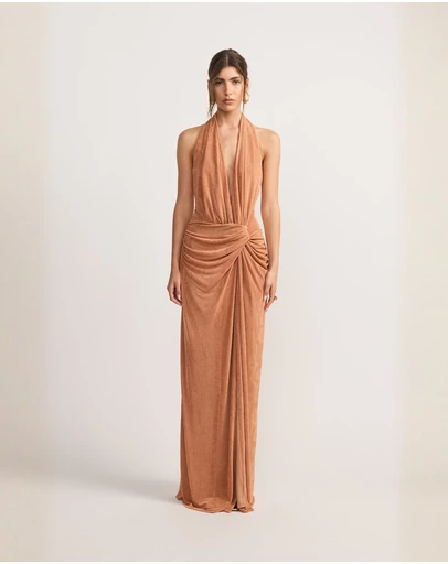 TOJHA - Bailey Halter Maxi Dress Cardamom