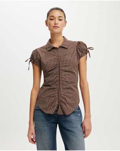 ARDEN MICRO CHECKDARK OAK